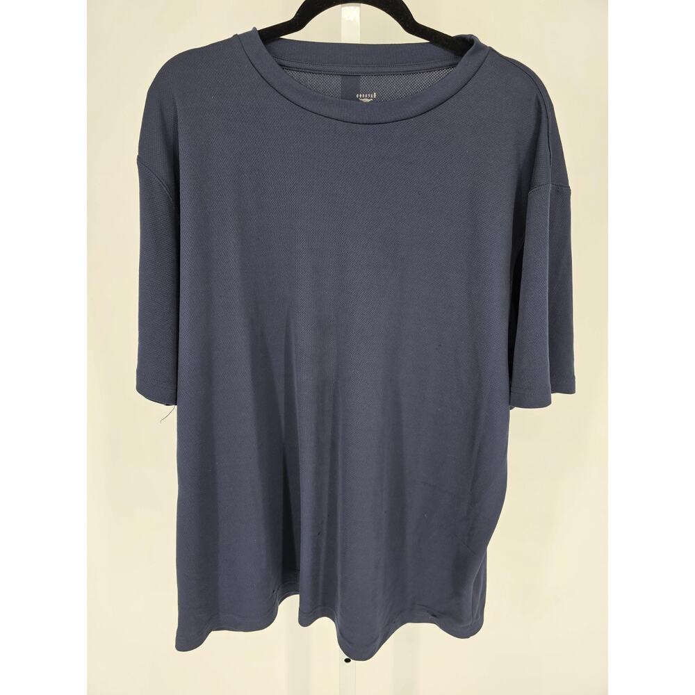 Cheetah Mens Sz XXL Short Sleeve Performance T Shirt Navy Blue Athletic